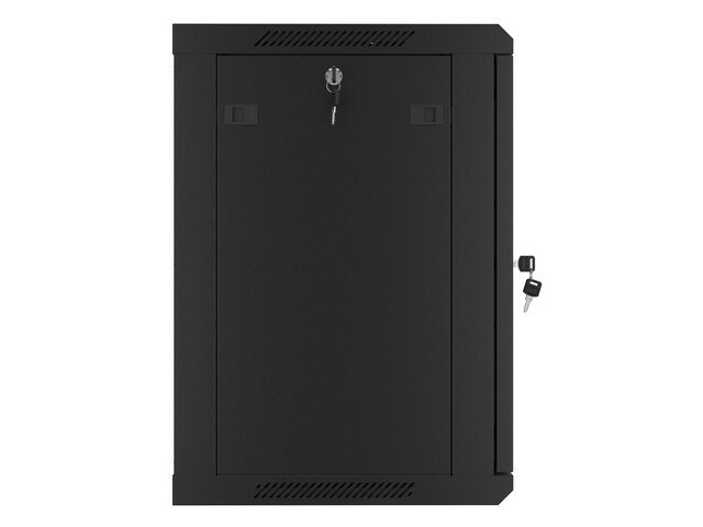 RACKSKÅP 19" VÄGGMONTERAT 12U/600X450 FÖR SJÄLVMONTERING MED METALLDÖRR SVART LANBERG (FLAT PACK)