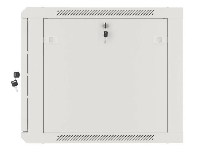 RACKSKÅP 19" VÄGGMONTERAT 9U/600X600 FÖR SJÄLVMONTERING MED METALLDÖRR GRÅ LANBERG (FLAT PACK)