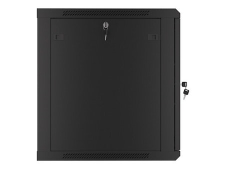 RACKSKÅP 19" VÄGGMONTERAT 12U/600X600 FÖR SJÄLVMONTERING MED METALLDÖRR SVART LANBERG (FLAT PACK)