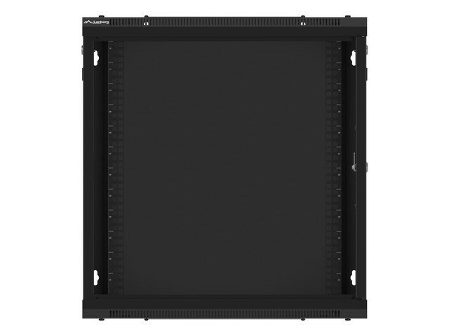 RACKSKÅP 19" VÄGGMONTERAT 12U/600X450 FÖR SJÄLVMONTERING MED METALLDÖRR SVART LANBERG (FLAT PACK)