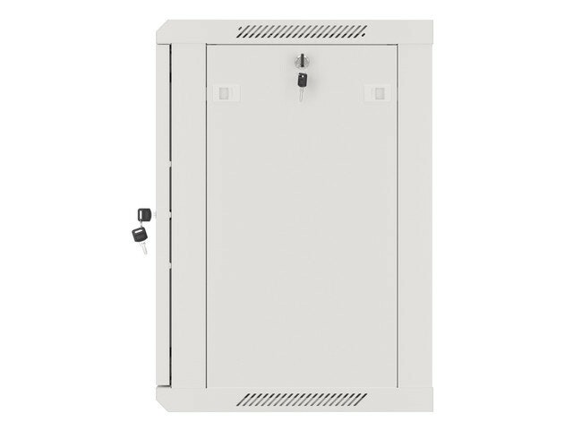 RACKSKÅP 19" VÄGGMONTERAT 12U/600X450 FÖR SJÄLVMONTERING MED METALLDÖRR GRÅ LANBERG (FLAT PACK)