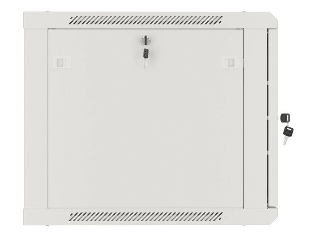 RACKSKÅP 19" VÄGGMONTERAT 9U/600X600 FÖR SJÄLVMONTERING MED METALLDÖRR GRÅ LANBERG (FLAT PACK)