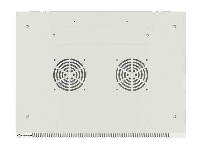 RACKSKÅP 19" VÄGGMONTERAT 12U/600X450 FÖR SJÄLVMONTERING MED METALLDÖRR GRÅ LANBERG (FLAT PACK)