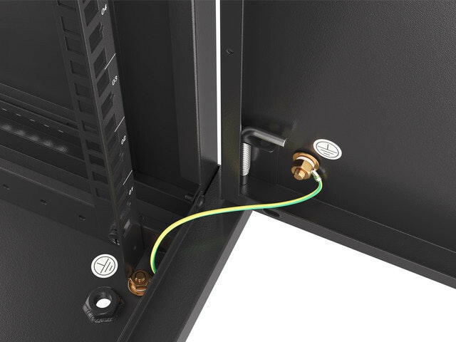 RACKSKÅP 19" VÄGGMONTERAT 12U/600X600 FÖR SJÄLVMONTERING MED METALLDÖRR SVART LANBERG (FLAT PACK)