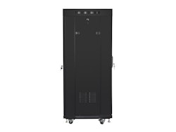 RACKSKÅP 19" FRISTÅENDE 27U/600X600 (FLAT PACK) MED GLASDÖRR LCD SVART LANBERG V2