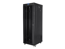 RACKSKÅP 19" FRISTÅENDE 37U/600X800 (FLAT PACK) MED GLASDÖRR LCD SVART LANBERG V2