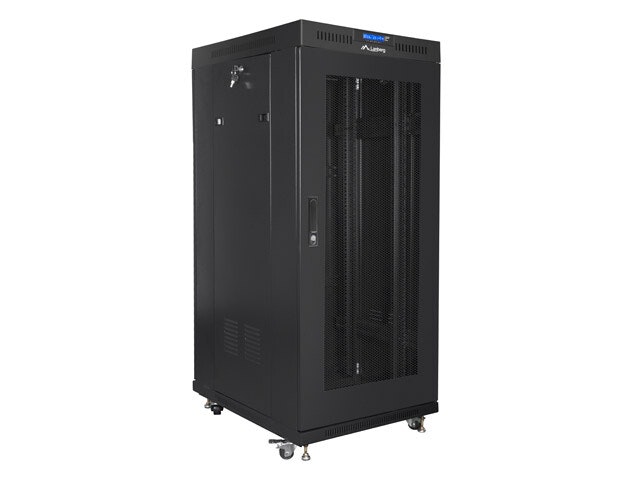 RACKSKÅP 19" FRISTÅENDE 27U/600X800 (FLAT PACK) MED NÄTDÖRR LCD SVART LANBERG V2
