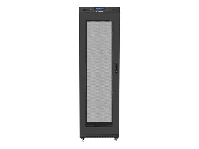 RACKSKÅP 19" FRISTÅENDE 42U/600X800 (FLAT PACK) MED NÄTDÖRR LCD SVART LANBERG V2