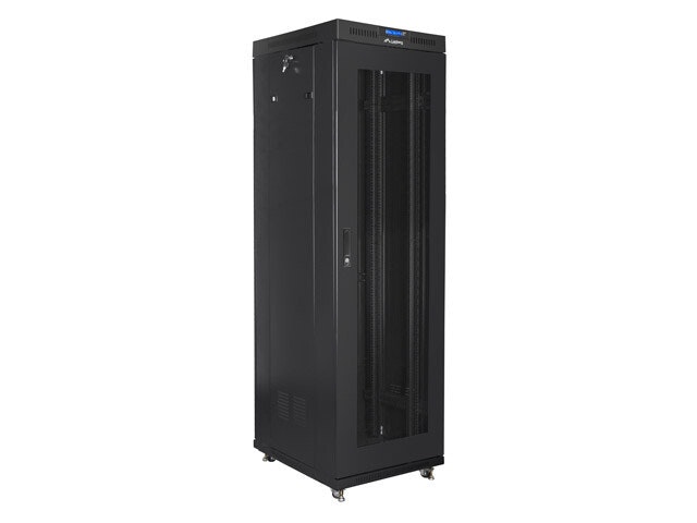 RACKSKÅP 19" FRISTÅENDE 42U/600X800 (FLAT PACK) MED NÄTDÖRR LCD SVART LANBERG V2