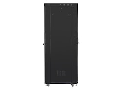 RACKSKÅP 19" FRISTÅENDE 42U/800X1000 (FLAT PACK) MED GLASDÖRR LCD SVART LANBERG V2