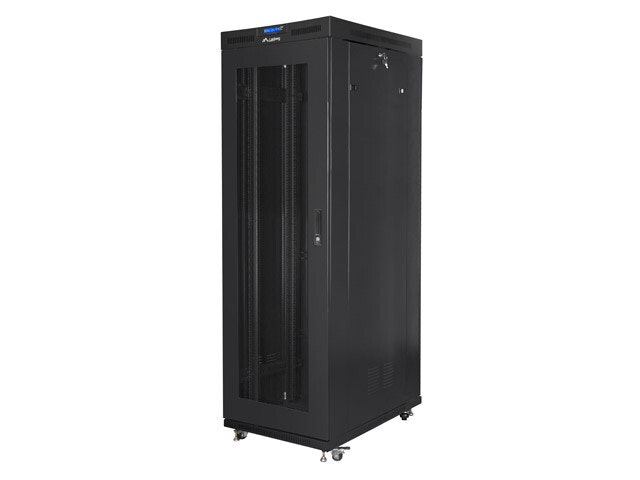 RACKSKÅP 19" FRISTÅENDE 42U/800X1000 (FLAT PACK) MED NÄTDÖRR LCD SVART LANBERG V2