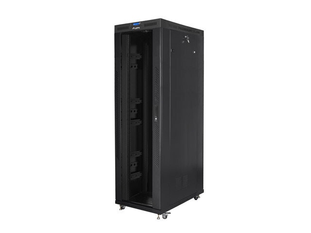 RACKSKÅP 19" FRISTÅENDE 42U/800X1200 (FLAT PACK) MED GLASDÖRR LCD SVART LANBERG V2