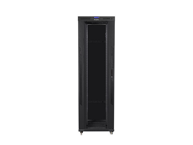 RACKSKÅP 19" FRISTÅENDE 42U/800X1200 (FLAT PACK) MED GLASDÖRR LCD SVART LANBERG V2