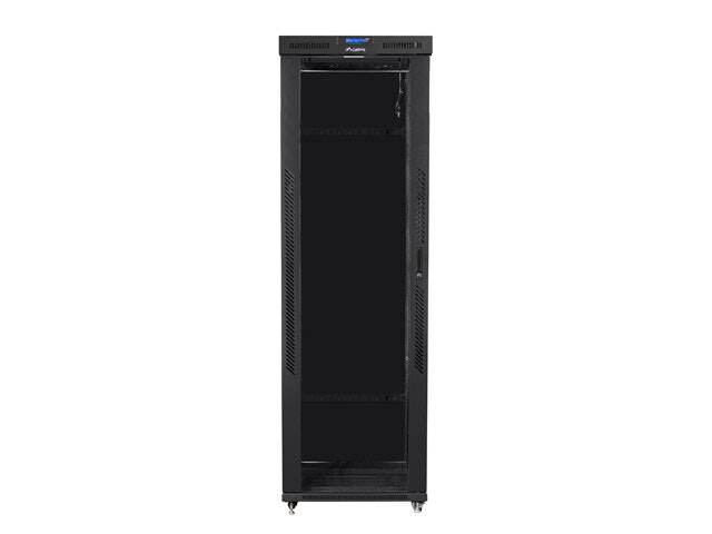 RACKSKÅP 19" FRISTÅENDE 47U/800X1000 (FLAT PACK) MED GLASDÖRR LCD SVART LANBERG V2