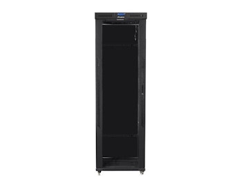 RACKSKÅP 19" FRISTÅENDE 47U/800X1000 (FLAT PACK) MED GLASDÖRR LCD SVART LANBERG V2