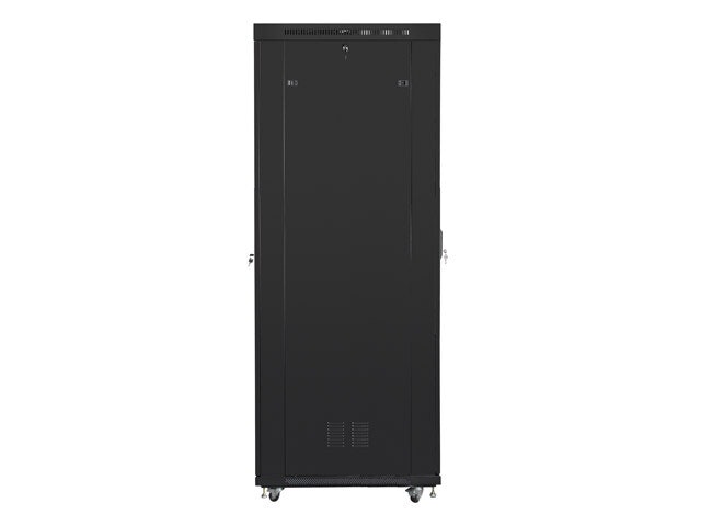 RACKSKÅP 19" FRISTÅENDE 47U/800X1000 (FLAT PACK) MED GLASDÖRR LCD SVART LANBERG V2