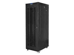 RACKSKÅP 19" FRISTÅENDE 37U/800X1000 (FLAT PACK) SVART MED GLASDÖRR LCD LANBERG V2