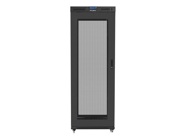 RACKSKÅP 19" FRISTÅENDE 37U/800X1000 (FLAT PACK) SVART MED GLASDÖRR LCD LANBERG V2
