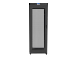 RACKSKÅP 19" FRISTÅENDE 37U/800X1000 (FLAT PACK) SVART MED GLASDÖRR LCD LANBERG V2