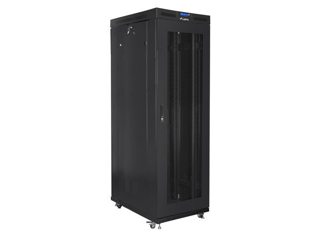 RACKSKÅP 19" FRISTÅENDE 37U/800X1000 (FLAT PACK) SVART MED GLASDÖRR LCD LANBERG V2