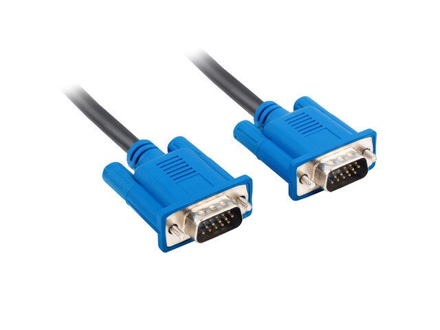 VGA M/M KABEL 1,8M DUBBELSIDIG SKÄRMAD FERRITKÄRNA SVART LANBERG