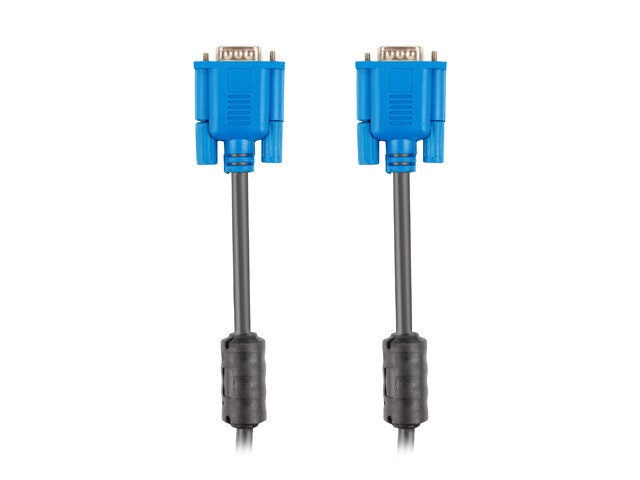 VGA M/M KABEL 1,8M DUBBELSIDIG SKÄRMAD FERRITKÄRNA SVART LANBERG