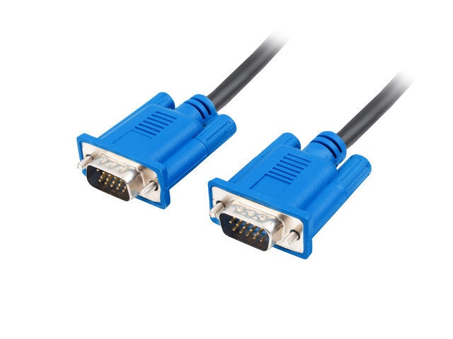 VGA M/M KABEL 5M DUBBELSKÄRMAD FERRITKÄRNA SVART LANBERG