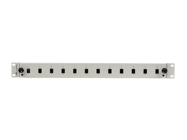 RACKMOUNT 19" 1U FIBER PATCHPANEL LANBERG 12XSC SIMPLEX / 12XLC DUPLEX GRÅ + TILLBEHÖR