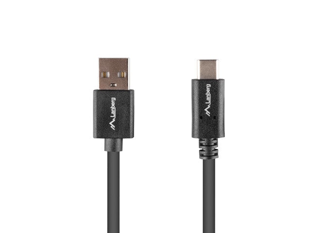 undefinedUSB-C(M)->USB-A(M) 2.0 KABEL 0.5M SVART LÅDA QC 3.0 LANBERGundefined