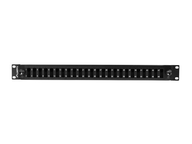 RACKMOUNT 19" 1U FIBER PATCHPANEL LANBERG 24XSC DUPLEX / 24XLC QUAD SVART + TILLBEHÖR