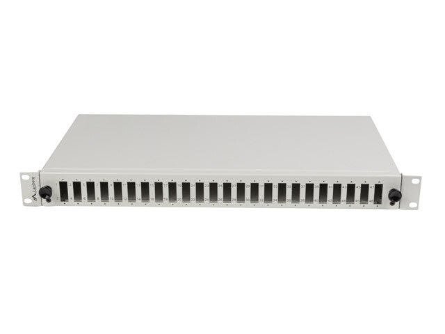 RACKMOUNT 19" 1U FIBER PATCHPANEL LANBERG 24XSC DUPLEX / 24XLC QUAD GRÅ + TILLBEHÖR