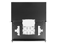 RACKMOUNT 19" 1U FIBER PATCHPANEL LANBERG 24XST / 24XFC SVART + TILLBEHÖR