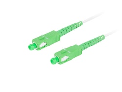 FIBEROPTISK PATCHKABEL SM SC/APC-SC/APC SIMPLEX 30M LSZH G657A2 3,0MM VIT LANBERG