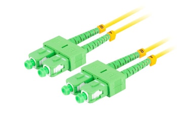 FIBEROPTISK PATCHKABEL SM SC/APC-SC/APC DUPLEX 2M LSZH G657A1 3,0MM GUL LANBERG