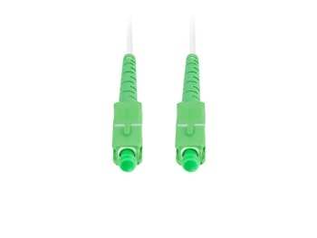 FIBEROPTISK PATCHKABEL SM SC/APC-SC/APC SIMPLEX 50M LSZH G657A2 3,0MM VIT LANBERG