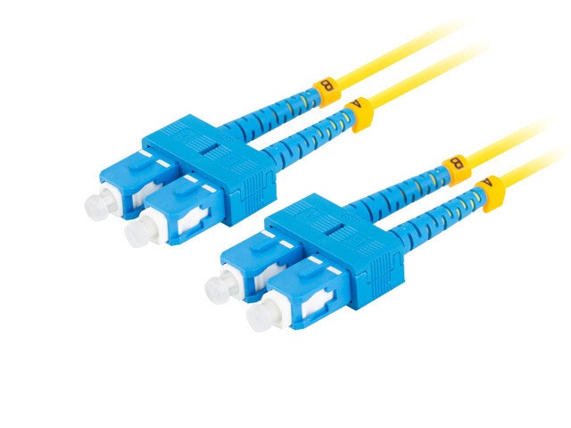 FIBEROPTISK PATCHKABEL SM SC/UPC-SC/UPC DUPLEX 2M LSZH G657A1 3,0MM GUL LANBERG