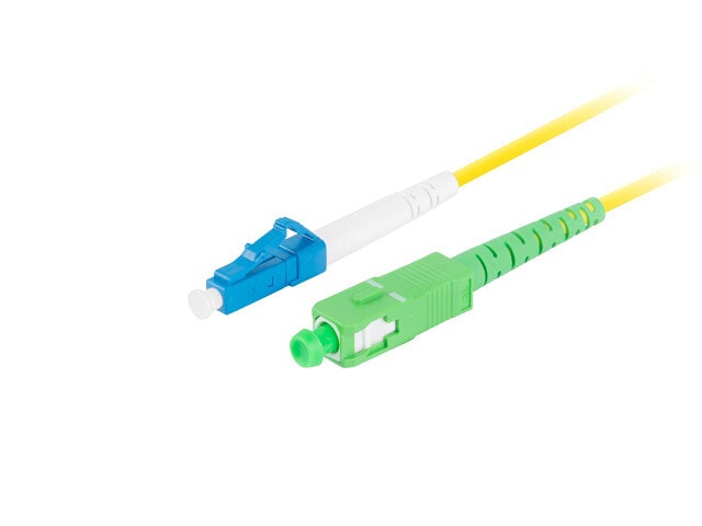FIBEROPTISK PATCHKABEL SM LC/UPC-SC/APC SIMPLEX 5M LSZH G657A1 3.0MM GUL LANBERG