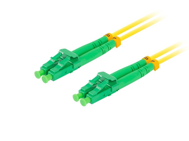 FIBEROPTISK PATCHKABEL SM LC/APC-LC/APC DUPLEX 5M LSZH G657A1 3,0MM GUL LANBERG