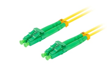 FIBEROPTISK PATCHKABEL SM LC/APC-LC/APC DUPLEX 10M LSZH G657A1 3,0MM GUL LANBERG