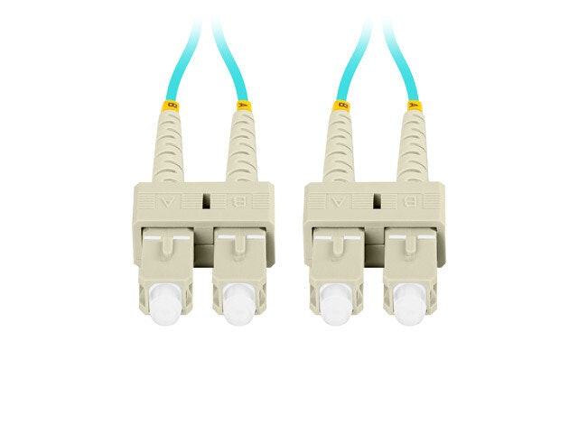FIBEROPTISK PATCHKABEL MM SC/UPC-SC/UPC DUPLEX 1M LSZH OM3 50/125 3,0MM AQUA LANBERG