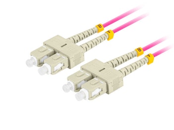 FIBEROPTISK PATCHKABEL MM SC/UPC-SC/UPC DUPLEX 1M LSZH OM4 50/125 3,0MM VIOLETT LANBERG