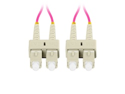 FIBEROPTISK PATCHKABEL MM SC/UPC-SC/UPC DUPLEX 1M LSZH OM4 50/125 3,0MM VIOLETT LANBERG