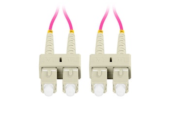 FIBEROPTISK PATCHKABEL MM SC/UPC-SC/UPC DUPLEX 1M LSZH OM4 50/125 3,0MM VIOLETT LANBERG