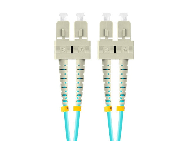 FIBEROPTISK PATCHKABEL MM SC/UPC-SC/UPC DUPLEX 3M LSZH OM3 50/125 3,0MM AQUA LANBERG