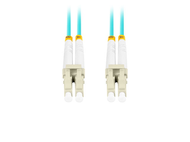 FIBEROPTISK PATCHKABEL MM LC/UPC-LC/UPC DUPLEX 1M LSZH OM3 50/125 3,0MM AQUA LANBERG