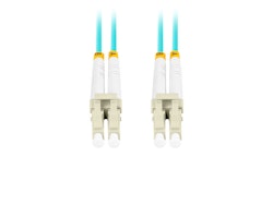 FIBEROPTISK PATCHKABEL MM LC/UPC-LC/UPC DUPLEX 1M LSZH OM3 50/125 3,0MM AQUA LANBERG