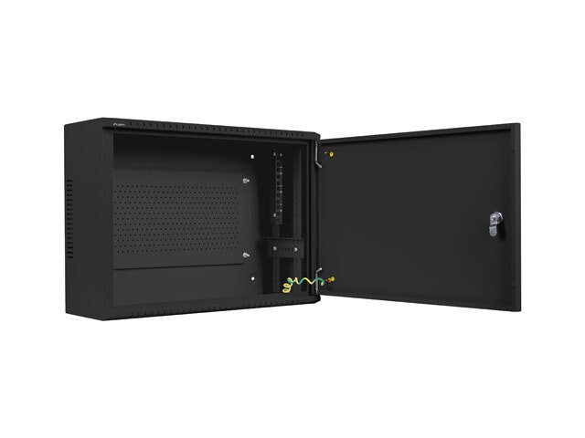 RACKSKÅP 19" VÄGGMONTERAT 4U+3U/540X200 LÅGPROFIL SVART LANBERG (MONTERAT)