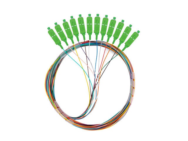 PIGTAIL FIBEROPTISK SM SC/APC EASY STRIP 9/125 G657A1 12X2M FLERFÄRGAD LANBERG