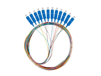 PIGTAIL FIBEROPTISK SM SC/UPC EASY STRIP 9/125 G657A1 12X2M FLERFÄRGAD LANBERG