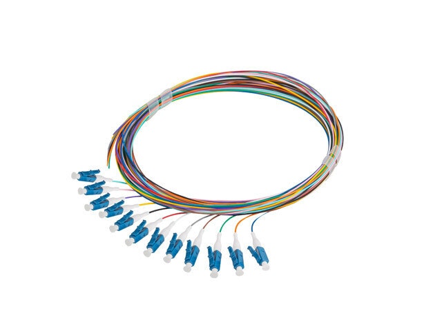 PIGTAIL FIBEROPTISK SM LC/UPC SEMI TIGHT 9/125 G657A1 12X2M MULTICOLOUR LANBERG